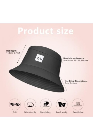 PLABBDPL Femmes Hommes Bobs Chapeau De Soleil Chapeau de Pêcheur Casquettes Sport Chapeau de Plage Chapeau De Seau Anti-UV Bo