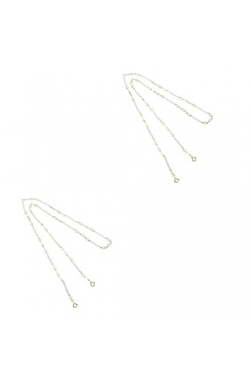 GALPADA 2 Pièces Masque Collier Collier De Perles Perle Chaîne Collier Mode Lunettes De Soleil Bouche Couverture Perle Collie