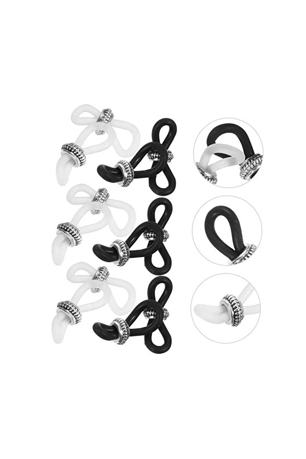TEHAUX 80 Pcs Boucle Antidérapante Pour Chaîne De Lunettes Extrémités De Chaîne De Lunettes De Soleil Extrémités De Corde De 