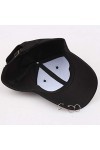 JIACUO Casquette de Baseball coréenne Unisexe Harajuku avec Anneaux en métal Chapeau de Papa réglable Hip Hop