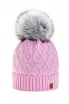 morefaz Femme Beanie Cristaux Chapeau Hat Crystal Grande pom pom Bonnet dhiver chaud doublure polaire Black MFAZ Ltd