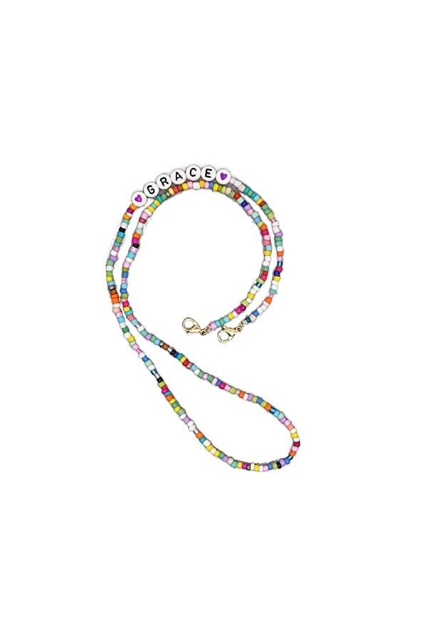 CuteyRain Chaine Lunettes, Lettre de Lunettes de Lunettes colorées Chaînes de Lunettes de Lunettes Lecture de Lunettes Lunett