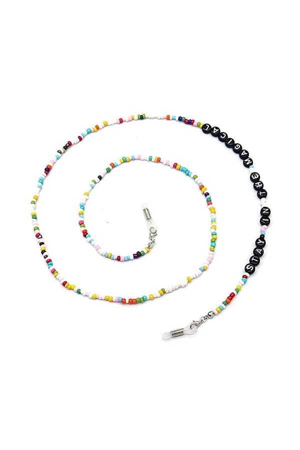 CuteyRain Chaine Lunettes, Lettre de Lunettes de Lunettes colorées Chaînes de Lunettes de Lunettes Lecture de Lunettes Lunett