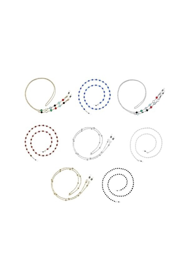 ULTECHNOVO 8 Pcs Sport Lunettes De Soleil Sangle Lunettes De Retenue Perle Lanière Porte-Lunettes Sangle Verre De Lecture Rég