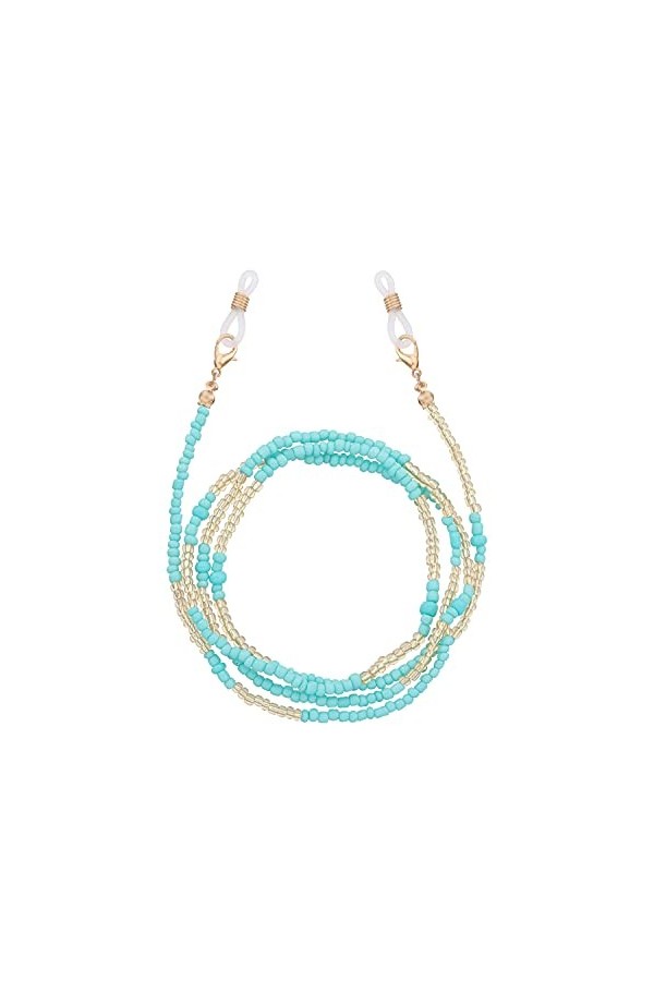 NOGRAX Chaînes de lunettes for femmes Embouts en caoutchouc réglables perlés Connecteurs Chaînes porte-lunettes élégantes Co