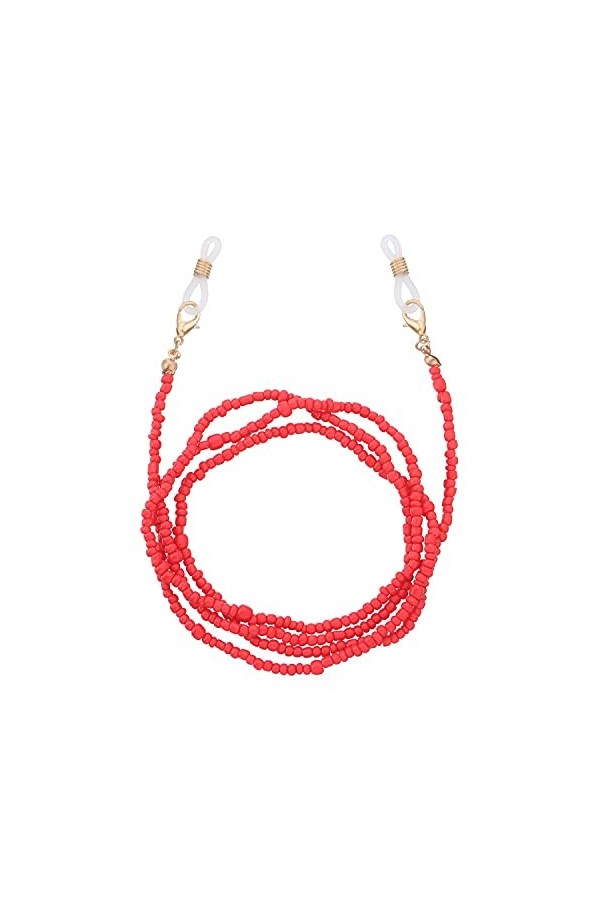 ViLLeX Chaînes de lunettes for femmes Embouts en caoutchouc réglables perlés Connecteurs Chaînes porte-lunettes élégantes Co