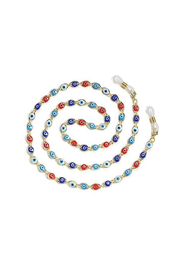 PUTOVA Remplacer le support de nez métallique, Chaîne de lunettes de soleil œil du diable, chaîne de retenue de lunettes de p