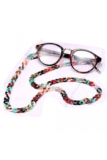 Chaîne De Lunettes, Rétro Acrylique Chaîne De Lunettes De Soleil, Multicolore Lunettes De Lecture Lunettes Antidérapantes San
