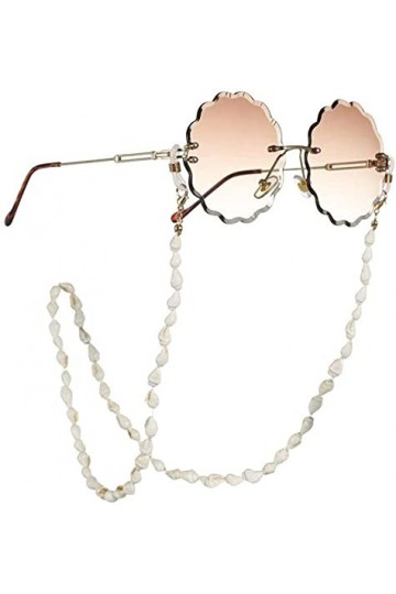 Chaîne de lunettes 2 pièces blanches petites lunettes de conque chaîne accessoires de lunettes de soleil lunettes antidérapan
