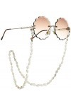 Chaîne de lunettes 2 pièces blanches petites lunettes de conque chaîne accessoires de lunettes de soleil lunettes antidérapan