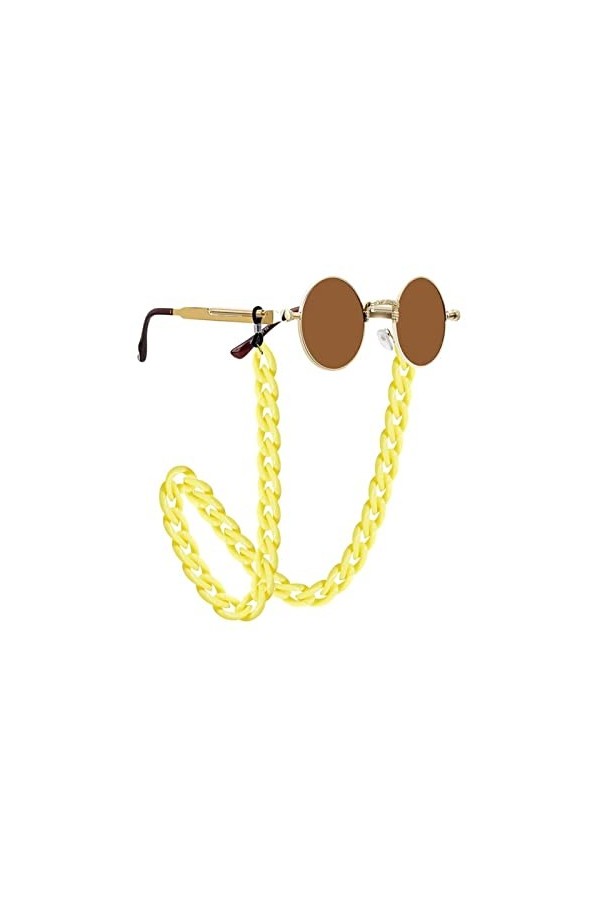 ZZSRJ Lunettes de Soleil Acrylique Chaîne de Lunettes de Soleil Lecture de Lunettes suspendues Collier Lunettes Lunettes Lune