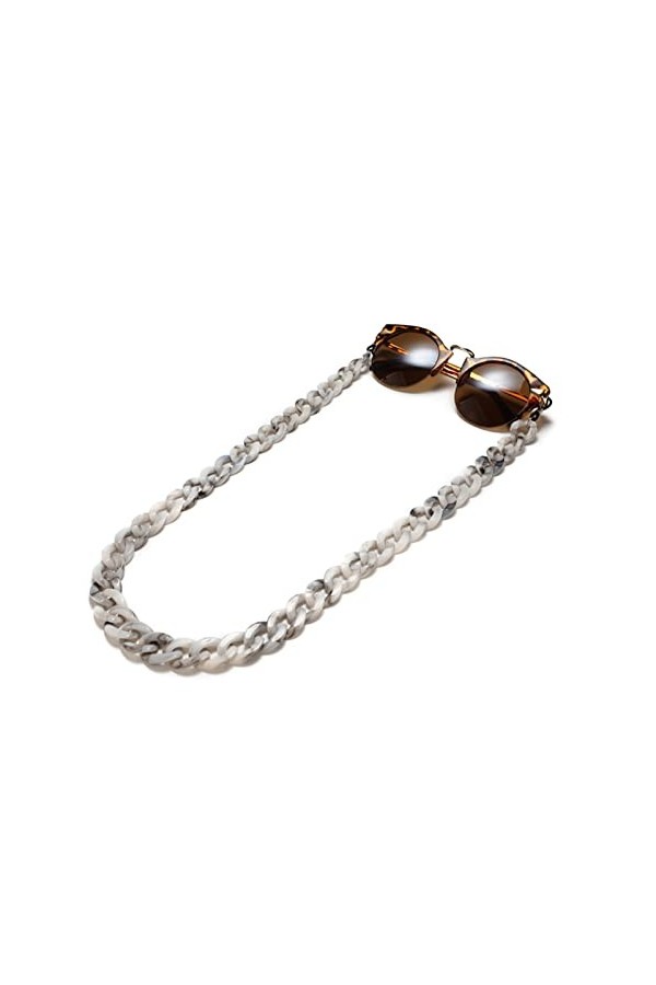 ZZSRJ Lunettes de Soleil Acrylique Chaîne de Lunettes de Soleil Lecture de Lunettes suspendues Collier Lunettes Lunettes Lune