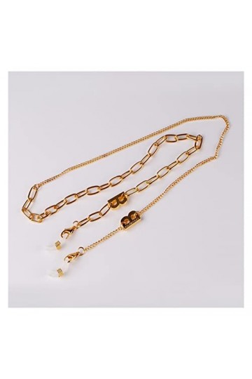 ZZSRJ Lunettes de Soleil chaîne Dames lanière Colonne coude bandoulière Lettre chaîne Lunettes Bijoux Lunettes Accessoires L