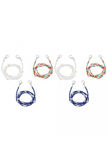 6 pcs Colliers Perdus Hommes Chaînes Lunettes De Soleil Boucle Skid Collier Femmes Floret Chaîne Masque De Cou avec Lunettes 