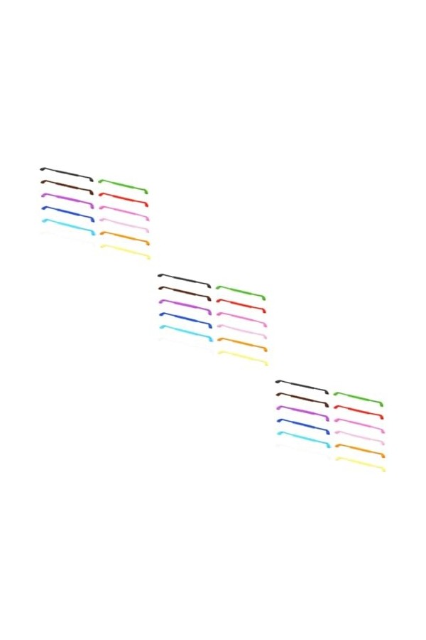 UKCOCO 36 Pcs Lunettes Plaquettes De Nez Cordons De Lunettes Support De Cordon De Lunettes En Silicone Sangle De Lunettes Cha