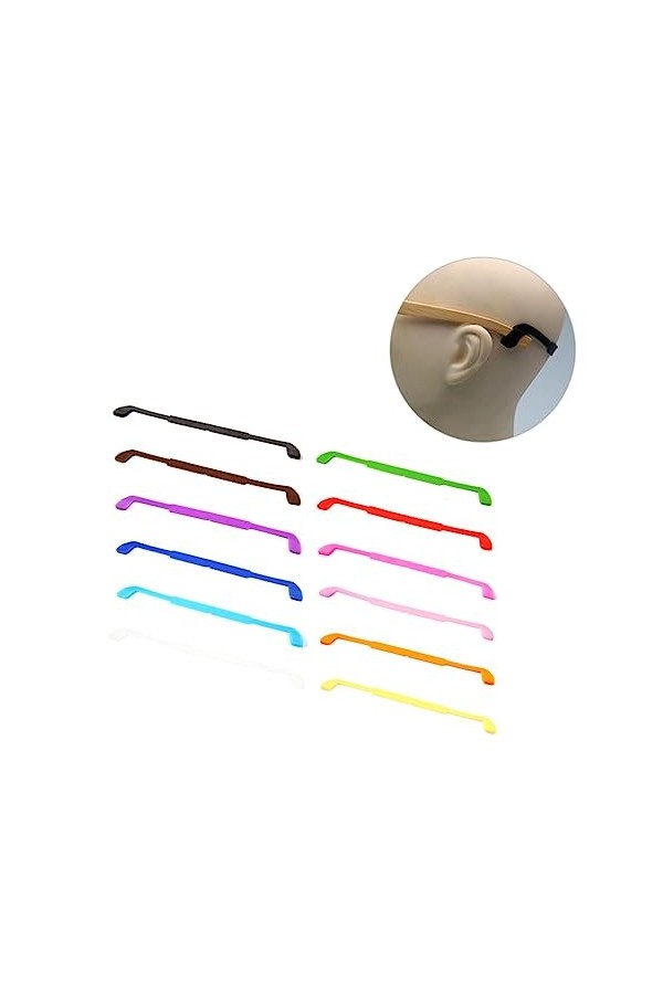 UKCOCO 36 Pcs Lunettes Plaquettes De Nez Cordons De Lunettes Support De Cordon De Lunettes En Silicone Sangle De Lunettes Cha