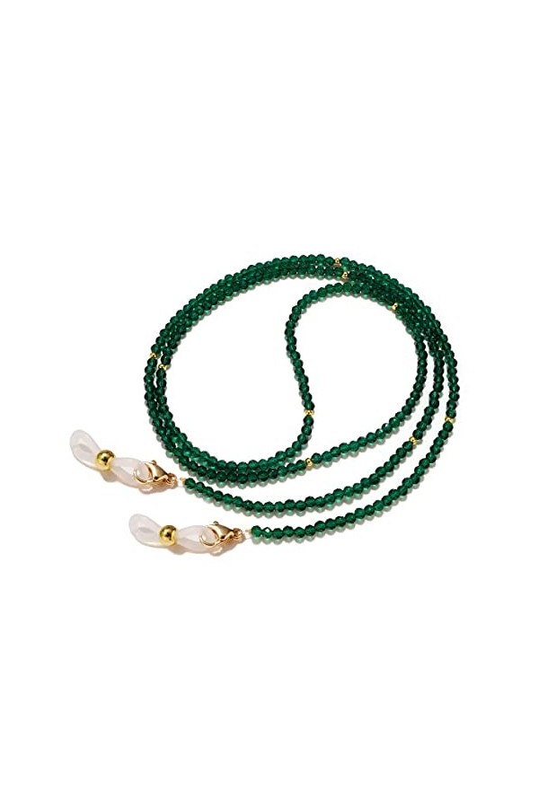 NOGRAX Lunettes Chaînes de Lunettes for Femmes Perle de Verre Chaîne de Cou Antidérapante Chaînes de Porte-Lunettes élégantes