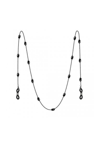 Collier de sangle de lunettes, chaînes de lunettes longes lunettes de soleil noires porte-chaîne de lunettes lanière femmes h