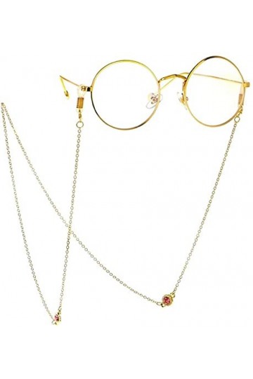 HaoLi Chaîne de Lunettes Porte-chaîne Porte-chaîne Pendentif en Strass Chaîne de Lunettes Chaîne de Chandail Polyvalent Chaîn