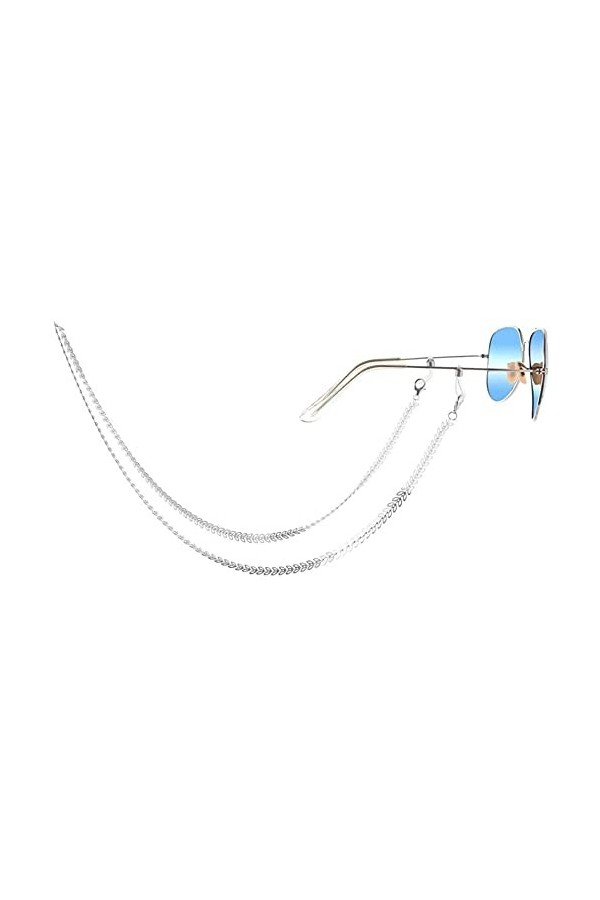 Chaîne de lunettes Chaîne de lunettes géométrique à la main à la main Chaîne de lunettes de cou suspendue antidérapante Chaîn