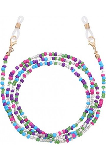 MORYEN Chaînes de Lunettes for Femmes Embouts en Caoutchouc réglables perlés Connecteurs Chaînes Porte-Lunettes élégantes Co
