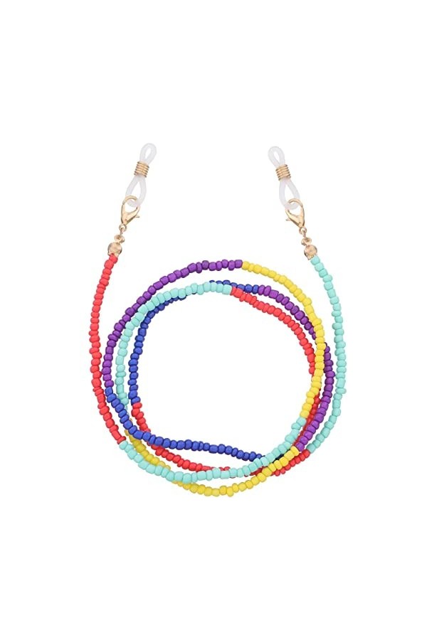 MORYEN Chaînes de Lunettes for Femmes Embouts en Caoutchouc réglables perlés Connecteurs Chaînes Porte-Lunettes élégantes Co