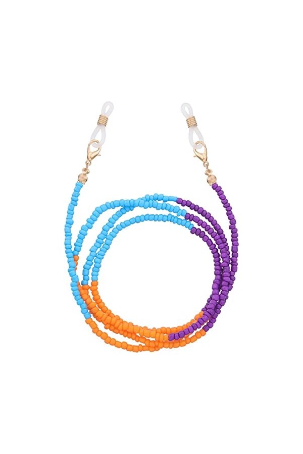 MORYEN Chaînes de Lunettes for Femmes Embouts en Caoutchouc réglables perlés Connecteurs Chaînes Porte-Lunettes élégantes Co