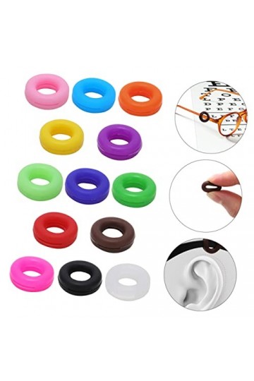 OSALADI 8 Ensembles 26 Paires De Poignées De Lunettes Antidérapantes Retenue De Lunettes Rondes Crochet De Lunettes Lunettes 