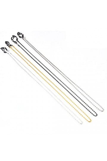XIDUO Lot de 4 chaînes en verre et métal pour lunettes de soleil 62 cm