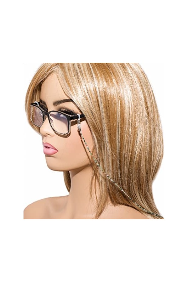 rainbow safety Cordon de Lunettes Porte-Lunette Pierre Naturelle Facettes RCF Fancy Jasper 