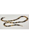 Airport Chaînes pour lunettes de vue ou de soleil, transformable en collier ou bracelet, couleur marron et noir/or effet marb