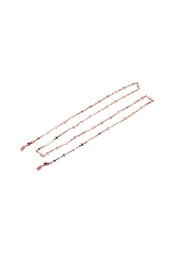 CuteyRain Chaine Lunettes, en Acier Inoxydable Cross Lunettes de Soleil Chaîne Lecture Lunettes Lunettes Sangle Gothic Cordon