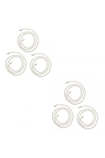 GALPADA 6 Pièces Lanière De Perles Anti-Perte Accessoires De Chapeau Collier De Chaîne De Perles Cache-Bouche De Lunettes En 