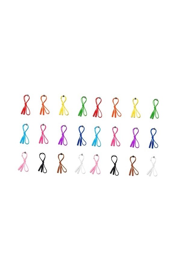 UKCOCO 24 Pcs Eyeglasse Lunettes Cordons Lunettes Sangle De Sécurité Lunettes Retenue Lanière Perle Porte-Lunettes Lunettes C