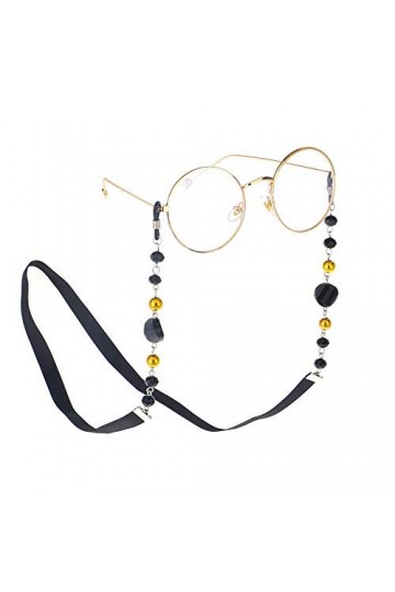 ZWEBY Chaînes de Lunettes Femmes Mme Lunettes Voyage De Travail avec Une Chaîne De Corde De La Chaîne De Cou for Le Noir Port