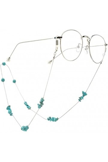 Chaîne de lunettes Perles de turquoise Chaîne de lunettes à la main Chaîne de lunettes anti-perdue Porte-chaîne de lunettes d