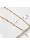 GYC Chaîne de Lunettes 70cm de Long Perles de Cristal en Forme de Larme Lunettes de Vue Lunettes de Soleil Lunettes de Soleil