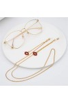 ChengBeautiful Chaîne Lunettes Lunettes De Soleil Corde Chaîne Lunettes De Corde avec des Lunettes De Corde Cou Chaîne Anti-d
