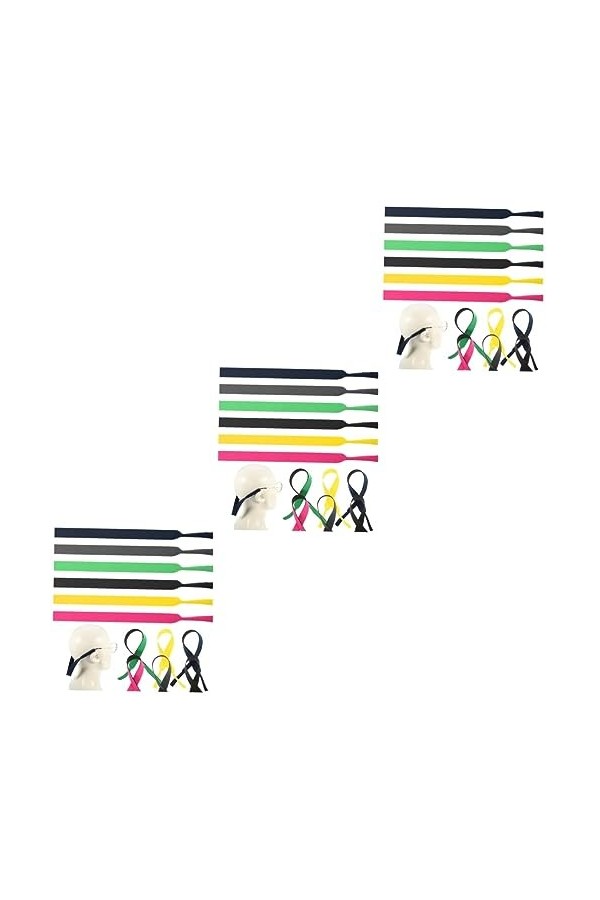 Uonlytech 30 Pcs Lunettes Avec Lanière Collier Titulaire Stand Verre Shot Lunettes Porte- Lunettes De Soleil Chaîne Silicone 