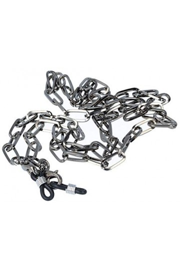 Chaîne de lunettes surrento en métal robuste avec boucle en caoutchouc et stoppeur - Carrée.