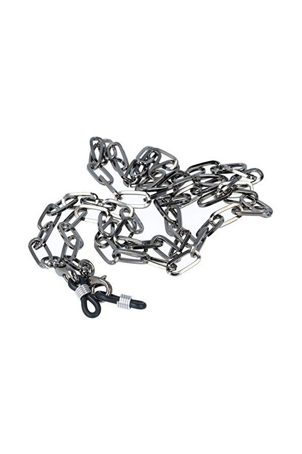 Chaîne de lunettes surrento en métal robuste avec boucle en caoutchouc et stoppeur - Carrée.