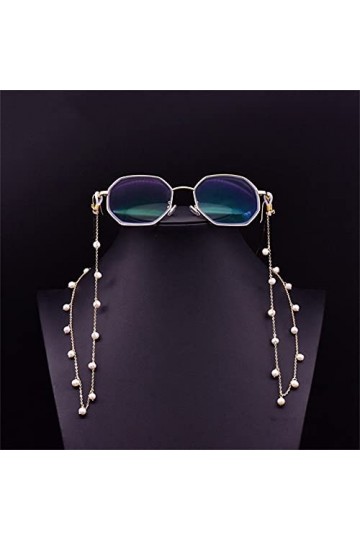 LIUzyuang Porte-chaîne de Lunettes Lunettes De Lunettes De Perles deau Douce Lunettes De Soleil De Lunettes Décoratives Chaî