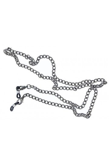 Chaîne de lunettes surrento en métal robuste avec boucle en caoutchouc et stoppeur - Petit modèle