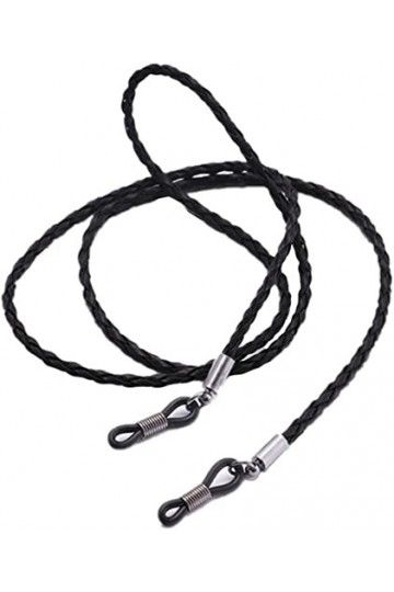 Porte-chaîne de lunettes en cuir tressé Sangle de lunettes de soleil antidérapante/Cordon de lunettes/Ficelle de cou de lunet