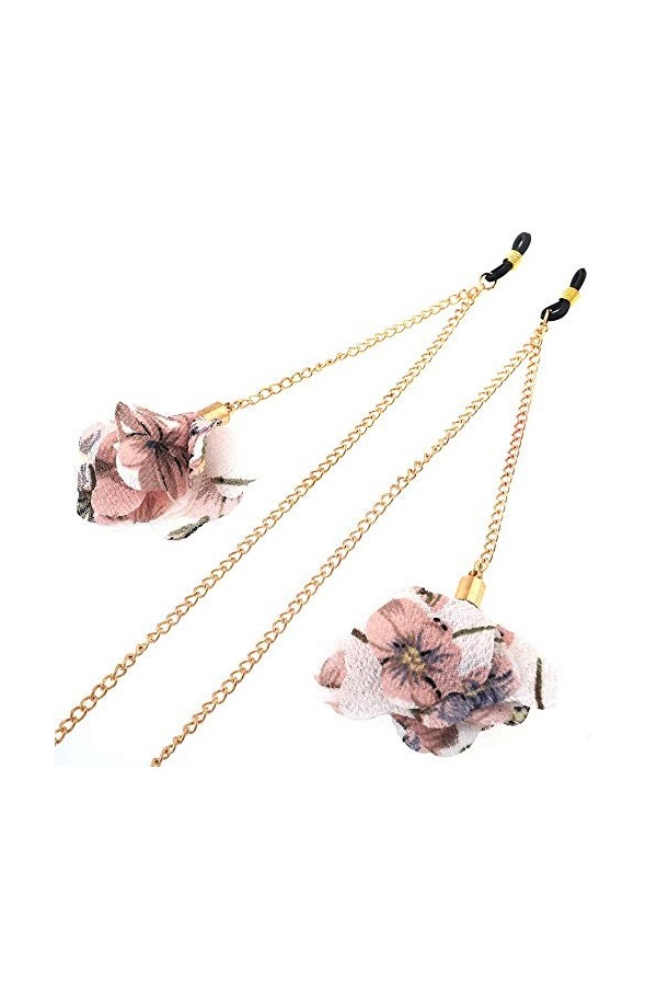 HAOLI Chaînes de Lunettes pour Femmes Lunettes Dentelle Fleur Lunettes Cordons Lunettes Porte-Sangle Lanières Retenue De Lune