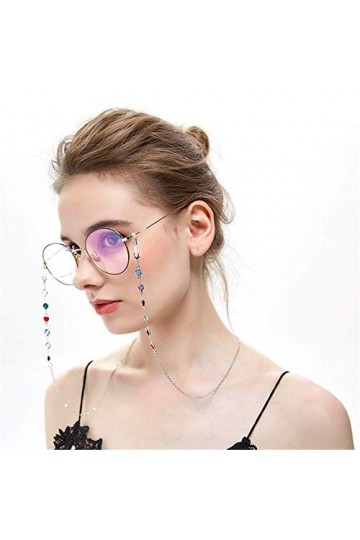 YANJ Lunettes Chaîne 80 cm Lunettes Cordon Collier Chaîne Captive Deux Couleurs Lunettes Longues Chaînes Couleur: Argent, Ta