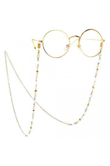 GYC Chaîne de Lunettes Cristal perlé Sangle de chaîne de Lunettes de Soleil Cordon de retenue de Lunettes de Soleil Corde de 