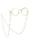 GYC Chaîne de Lunettes Cristal perlé Sangle de chaîne de Lunettes de Soleil Cordon de retenue de Lunettes de Soleil Corde de 