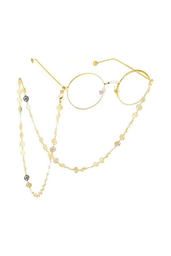 Chaîne de lunettes Motif Arbre de Vie Anti-dérapant Support de retenue de lunettes de soleil Chaîne de lunettes Lunettes Cord