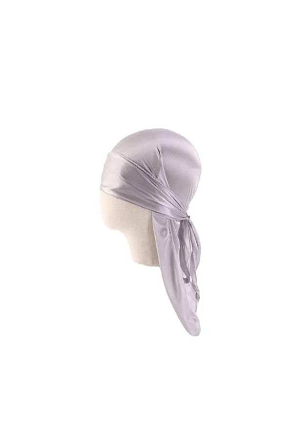 Ruluti Durags De Velours Soyeux De lenfant Caps Casquettes Longues Bonnets De Turban Bonnets Large Sangle Satin Casquette po